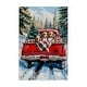 preview thumbnail 1 of 12, Stupell Christmas Truck Pups Trio Canvas Wall Art Design By Petal Prints Design 24 x 16