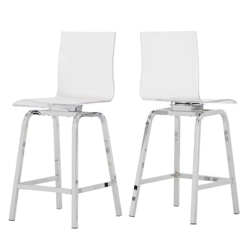 Nova Round Glass Top Vortex Iron Base 3-Piece Counter Height Dining Set by iNSPIRE Q Bold