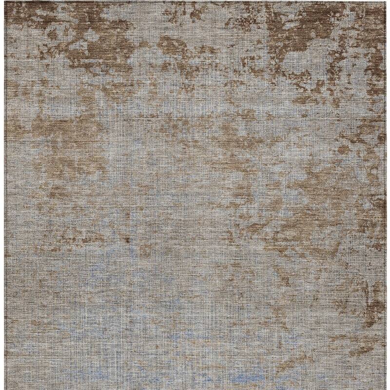 HomeRoots Abstract Transitional Rectangle Outdoor Rug