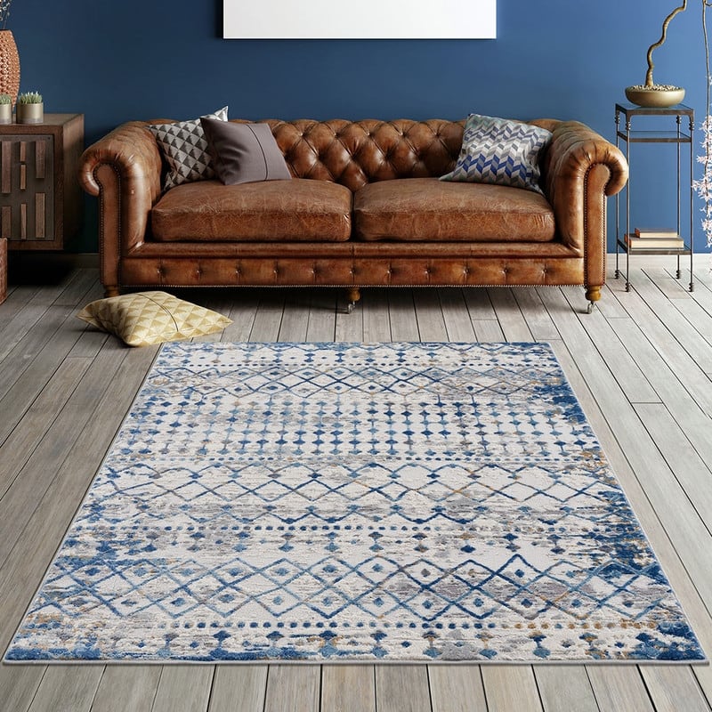 Moroccan Global Woven Area Rug - 6x9'