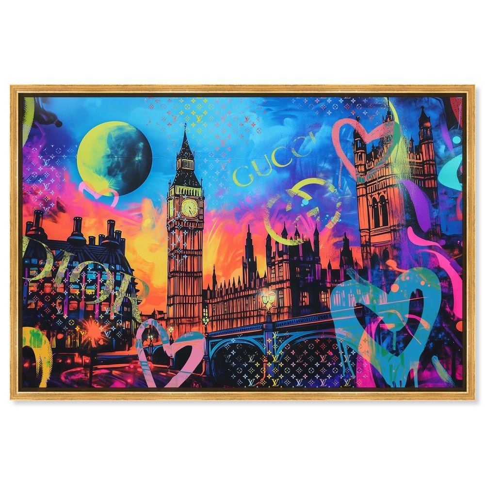 London Graffiti Canvas by Art Remedy