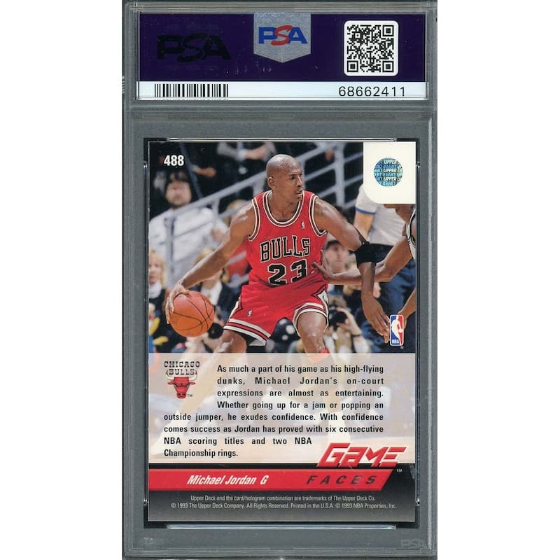 Michael Jordan 1992 Upper Deck Basketball Card #488 Graded PSA 10 - 8'6" x 11'6"