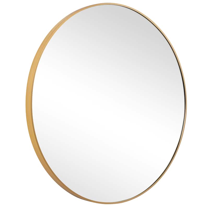 Copper Grove Aluminum Thin-framed Round Mirror