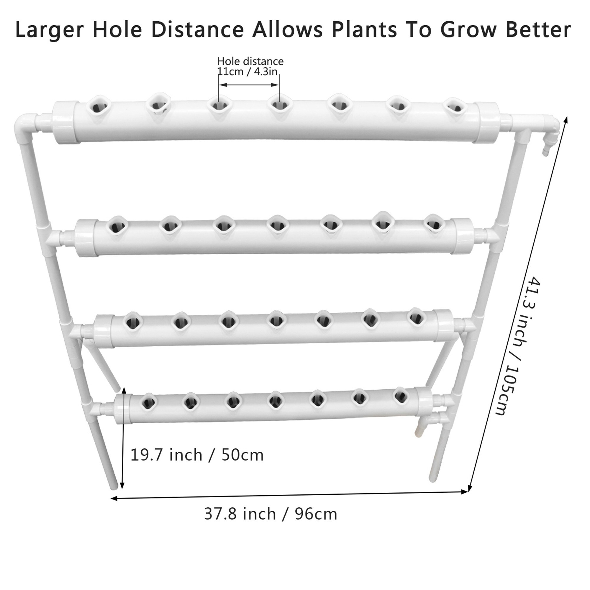 Shop Pvc Vertical Hydroponic Pipe Growing Systems With Water Pump