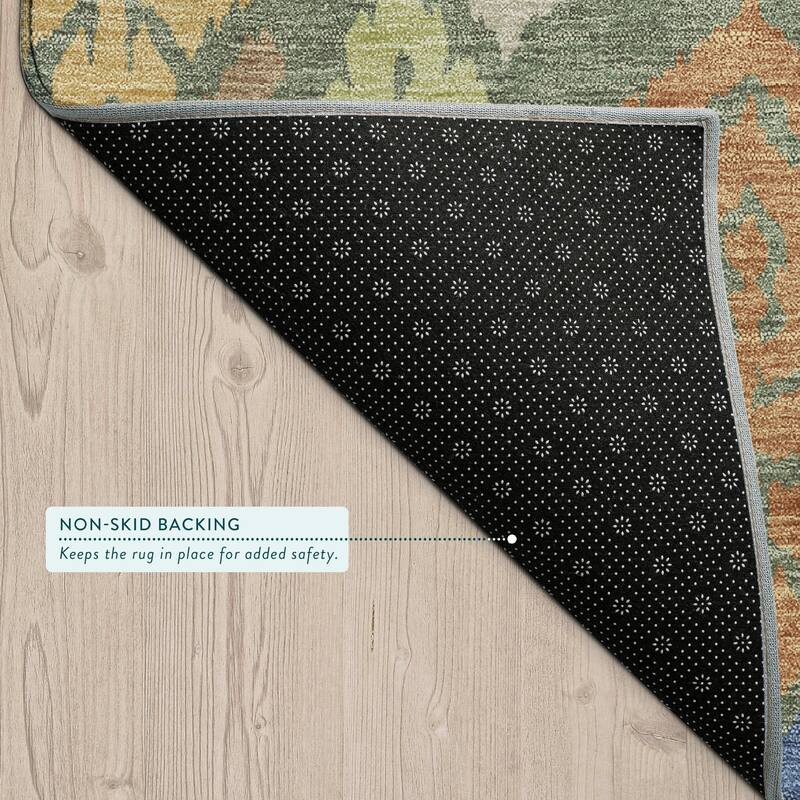 Machine Washable Indoor/ Outdoor Casual Zona Chantille Rug