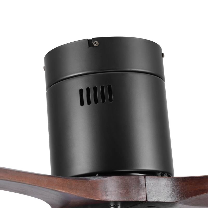 Farmhouse 52 in. Outdoor/Indoor Ceiling Fan with 3 Solid Wood Blades and DC Reversible Motor - 52 INCHES