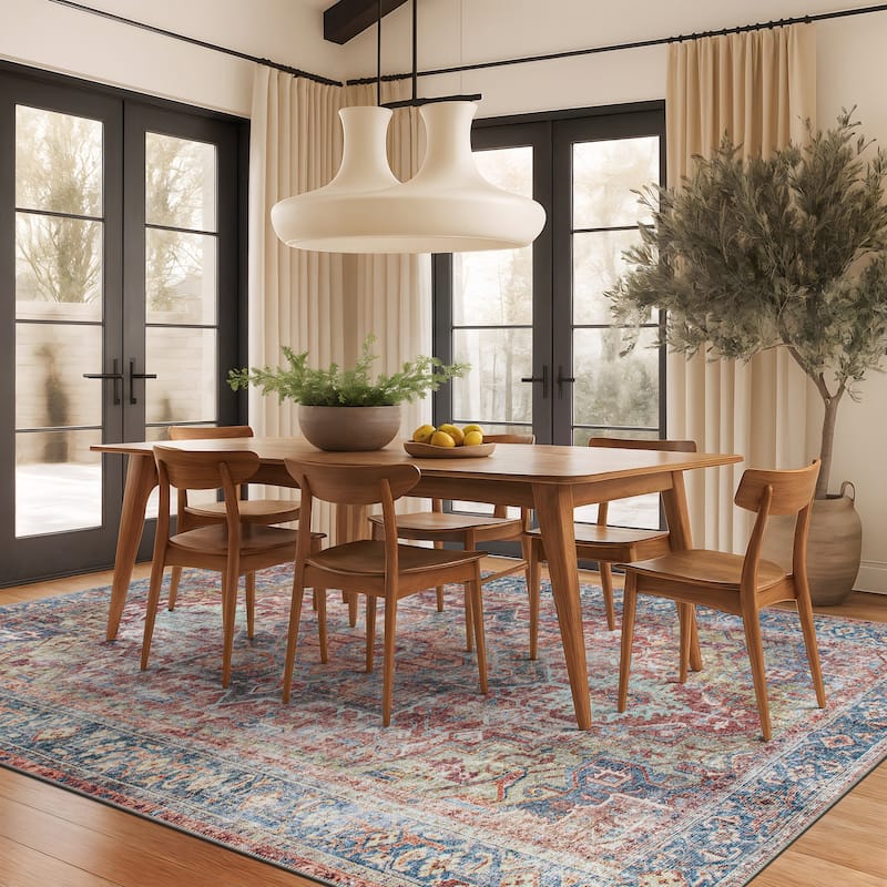 World Rug Gallery Traditional Distressed Washable Area Rug