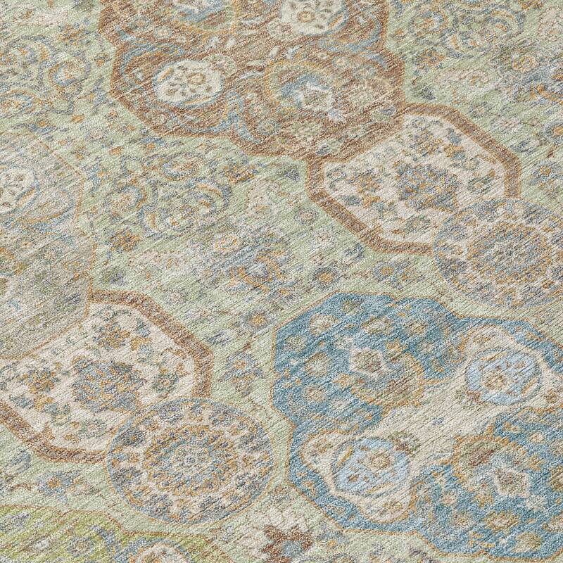 Machine Washable Indoor/ Outdoor Traditional Tracey Chantille Rug