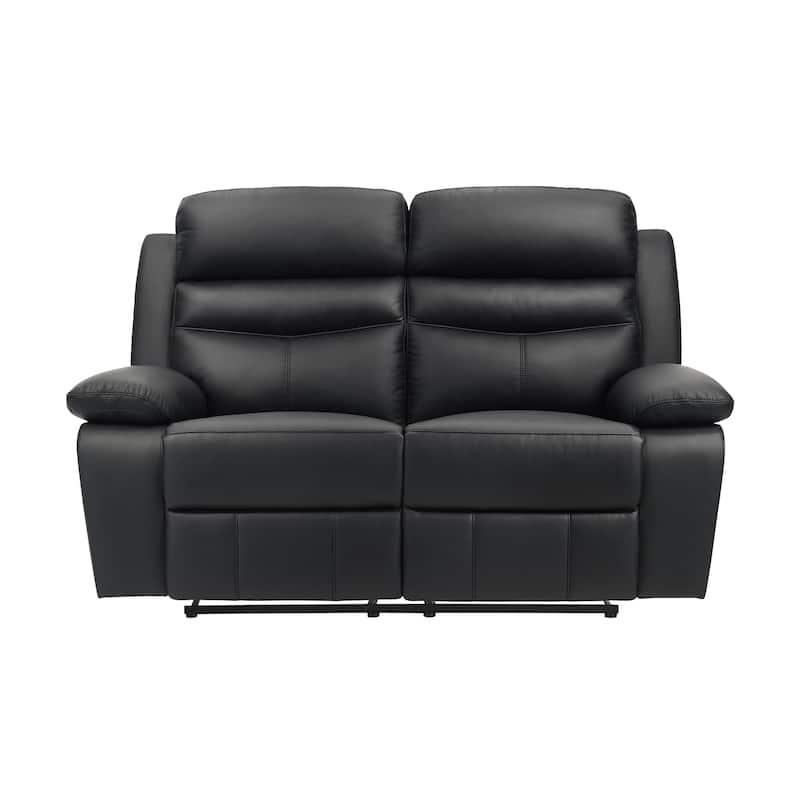 Peperomia Leather 2-Piece Manual Double Reclining Living Room Sofa Set