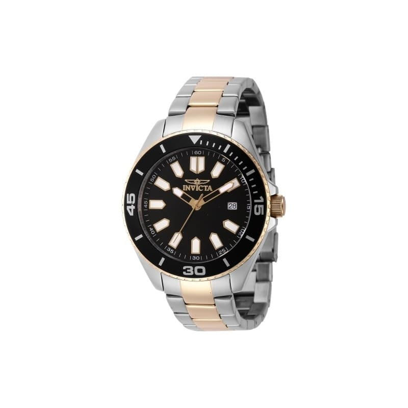 Invicta Men's 46319 Pro Diver Quartz 3 Hand Black Dial Watch