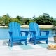 preview thumbnail 78 of 129, POLYTRENDS Laguna All Weather Poly Outdoor Adirondack Chair - Foldable (Set of 2) Pacific Blue