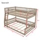 preview thumbnail 9 of 16, 2 In 1 Full XL over Queen Bunk Bed with Ladder and Guardrails for Home
