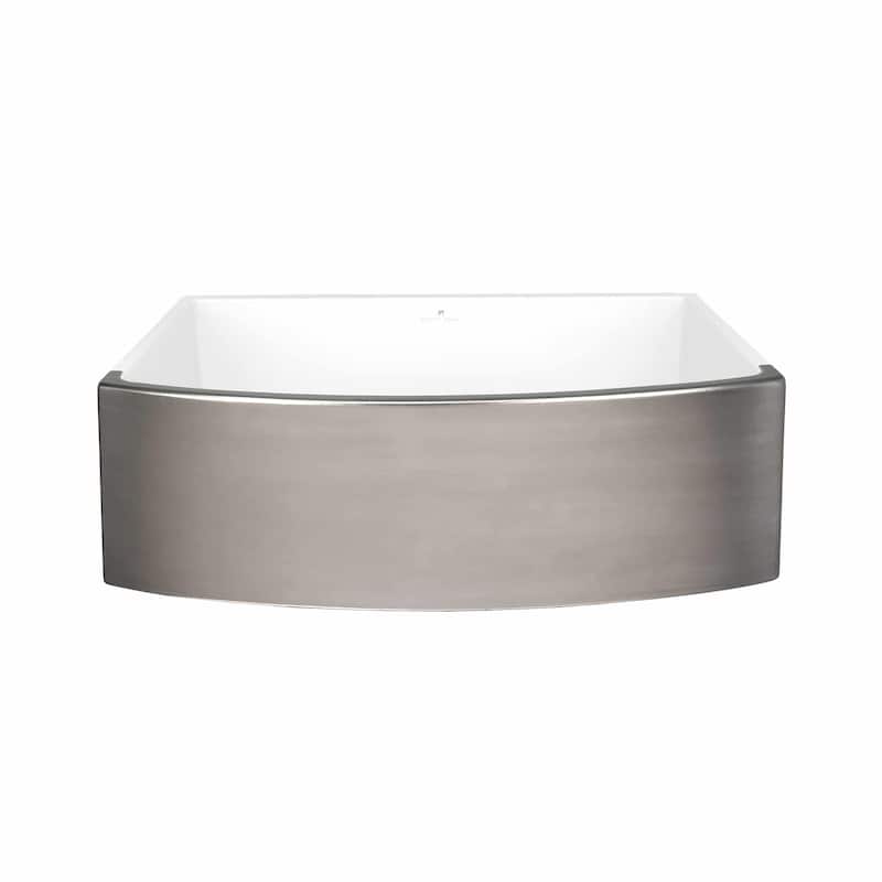 Rendezvous Fireclay Farmhouse Kitchen Sink - 33" x 19.5" x 10"