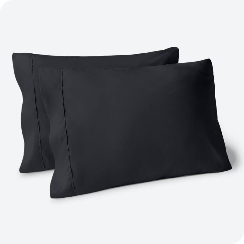Bare Home Double Brushed Pillowcase Set (Set of 2) - King - Black