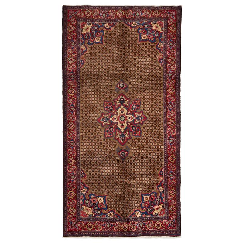 ECARPETGALLERY Hand-knotted Anatolian Vintage Light Brown Wool Rug - 5'3 x 10'4