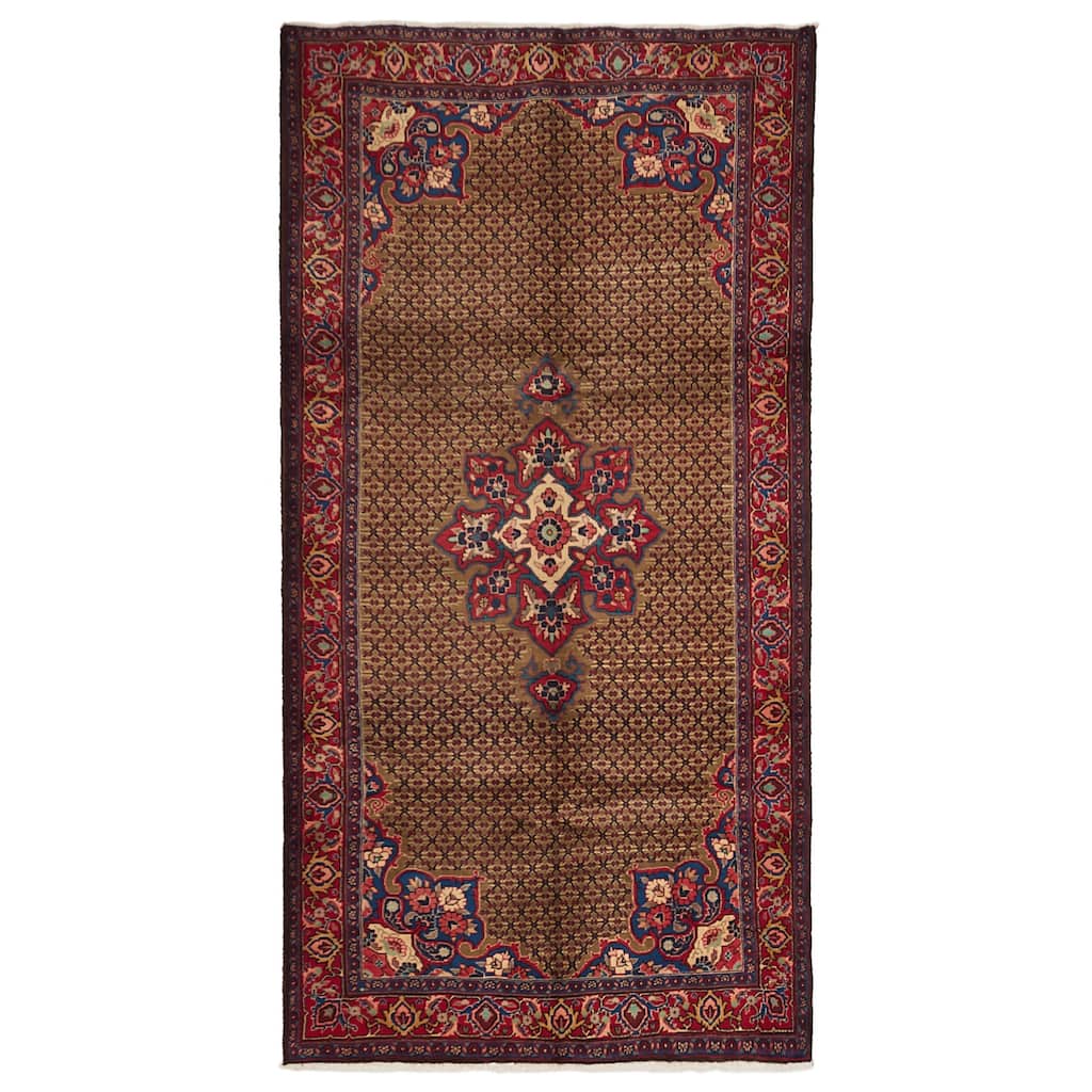 ECARPETGALLERY Hand-knotted Anatolian Vintage Light Brown Wool Rug - 5'3 x 10'4