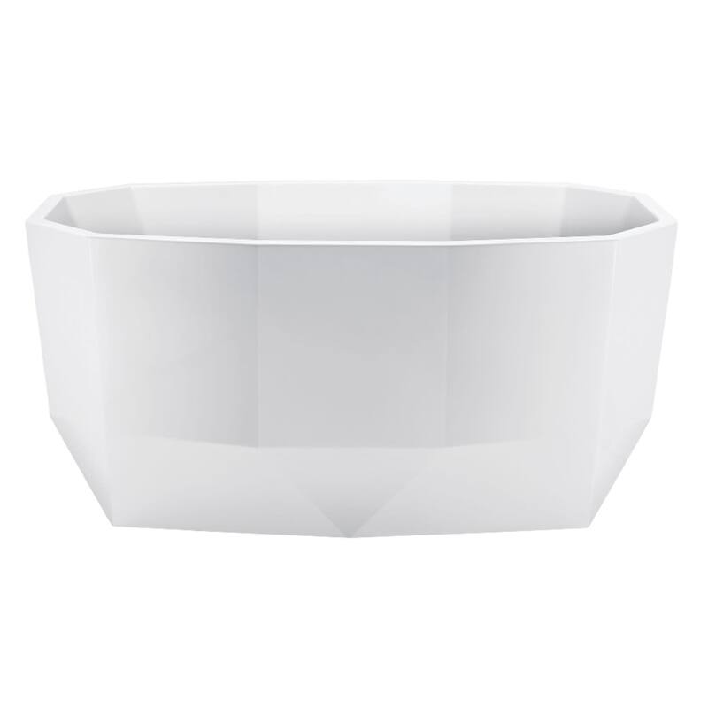 Kingston Brass VTSQ593024 Aqua Eden 59" Free Standing Acrylic Soaking - Glossy White
