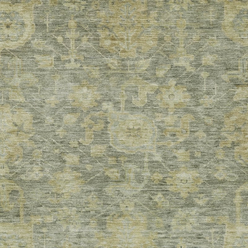 HomeRoots Damask Traditional Rectangle Outdoor Rug