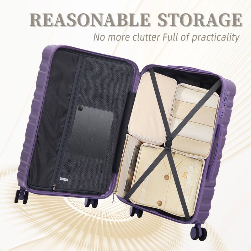 Luggage Sets 3 Piece Suitcases with Wheels, Suitcase Set ABS Hard Case Luggage with TSA Combination Lock, for Men and Women