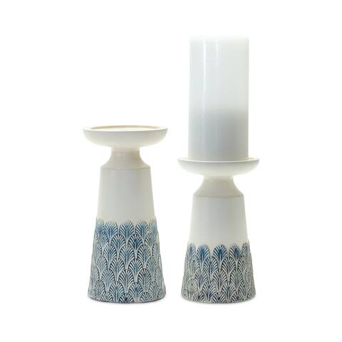 Candle Holder (Set of 2) - 4"W x 4"L x 6.75"H