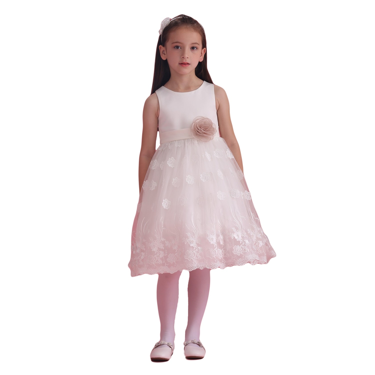 girls ivory occasion dress