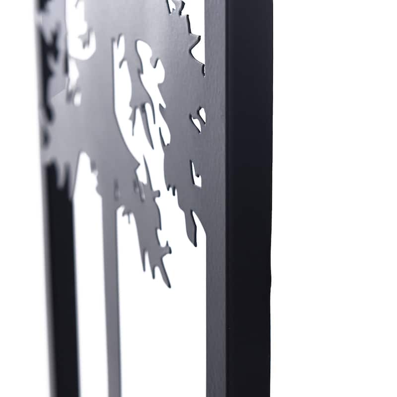 Cypress I - Laser Cut Metal Wall Art With Fired Finish