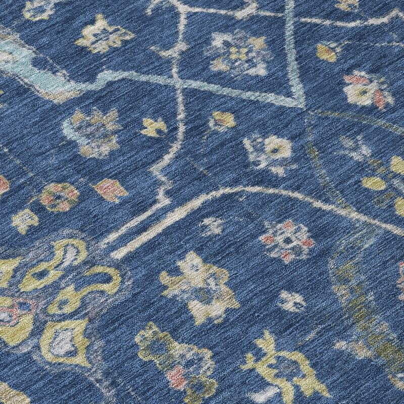 Machine Washable Indoor/ Outdoor Traditional Classic Chantille Rug