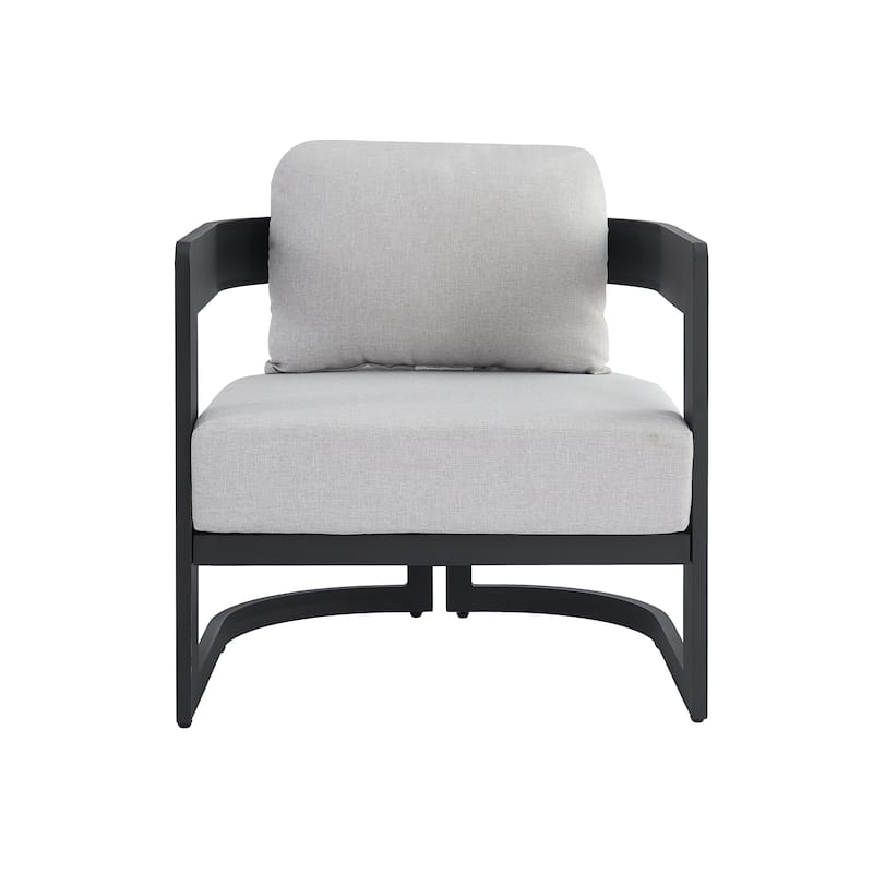 Christopher Knight Home - Elvis Modern Outdoor Aluminum Club Chair with Fade-Resistant Cushions