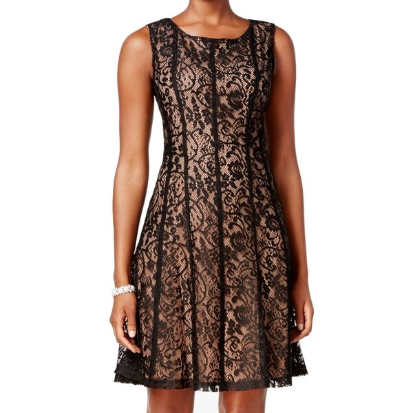 black lace dress size 16