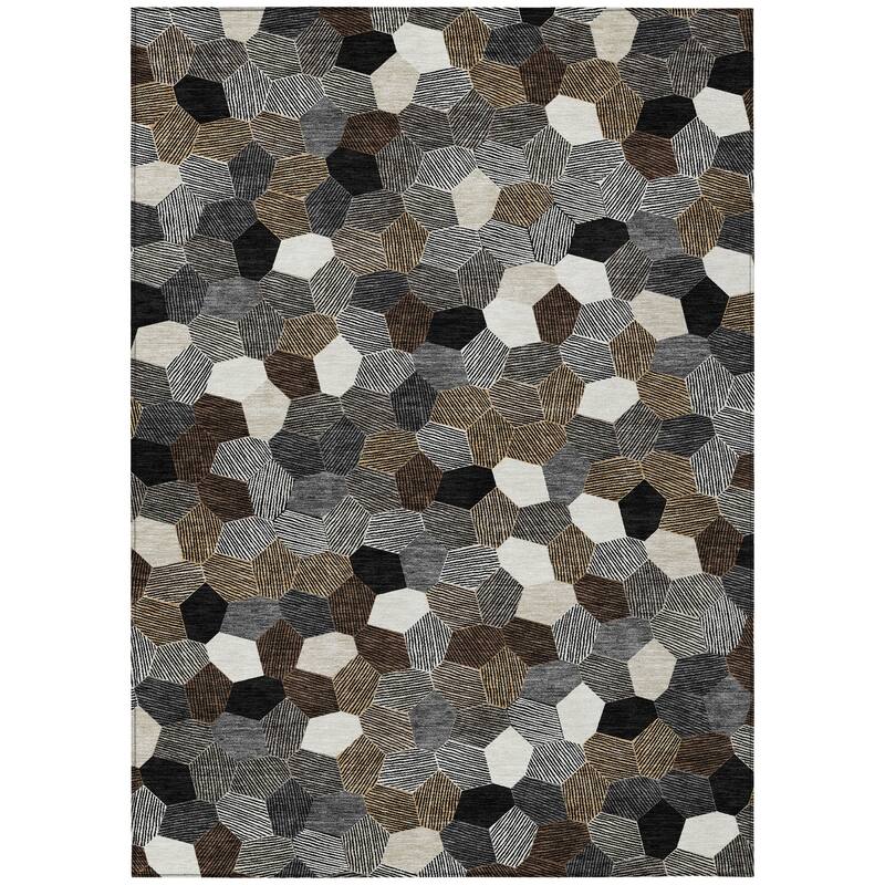 Machine Washable Indoor/ Outdoor Modern Loyd Chantille Rug
