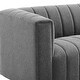 91 Inch Fabric Upholstered Sofa, Vertical Channel Tufting, Charcoal ...