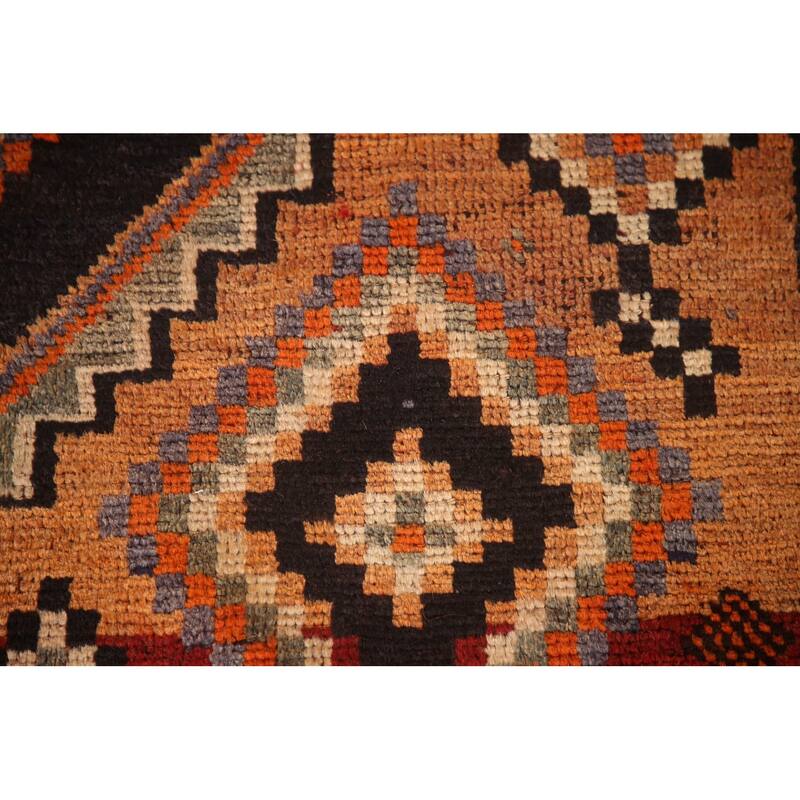 Hand Knotted Oriental 100% Wool Carpet Traditional Tribal Red Lori Area Rug - 8' 11'' X 5' 3''