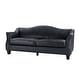 preview thumbnail 17 of 35, Sandra 81.5" Classic Genuine Leather Sofa With Solid Wood Legs By HULALA HOME