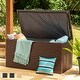 preview thumbnail 7 of 61, Outdoor 52.75"W 140 Gallon Patio Oversize Wicker Storage Bench Deck Box - 52.75"W x 29"D x 26"H