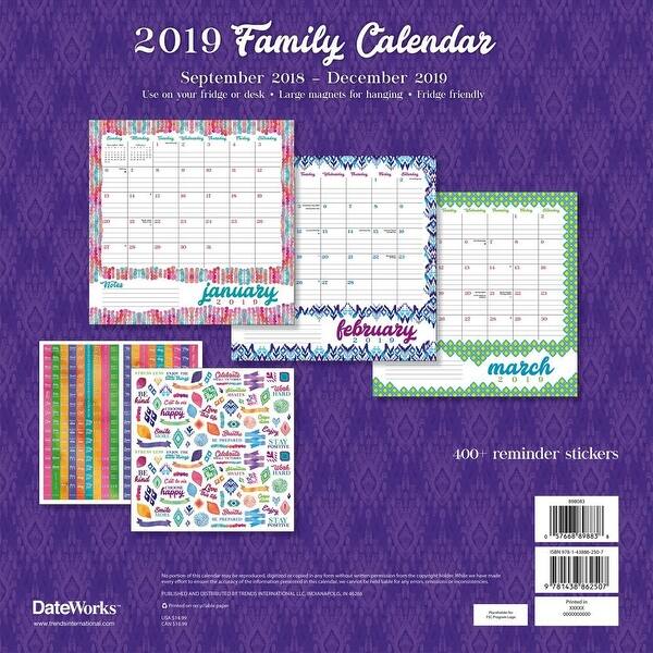 Shop 2019 Family Design 2019 Magnetic Wall Calendar By Trends