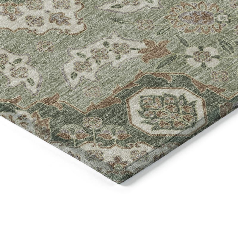 HomeRoots Medallion Traditional Rectangle Outdoor Rug