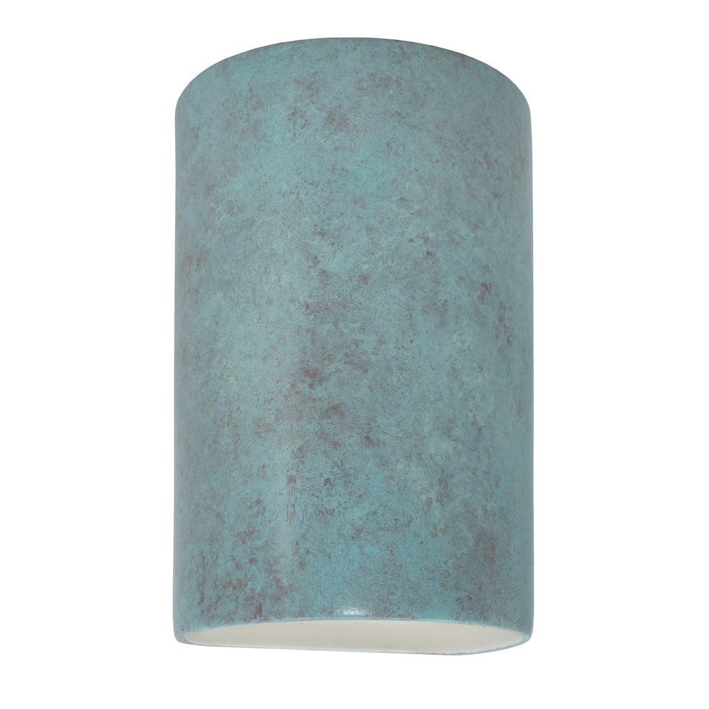 Justice Design Ambiance - Large ADA Cylinder Wall Sconce - Open Top & Bottom - Replaceable Bulb