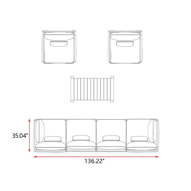 Simon 7pc Multi-Chair Seating Set