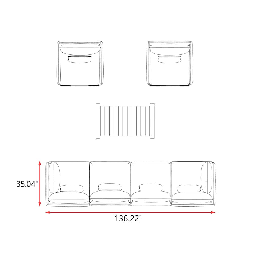 Simon 7pc Multi-Chair Seating Set