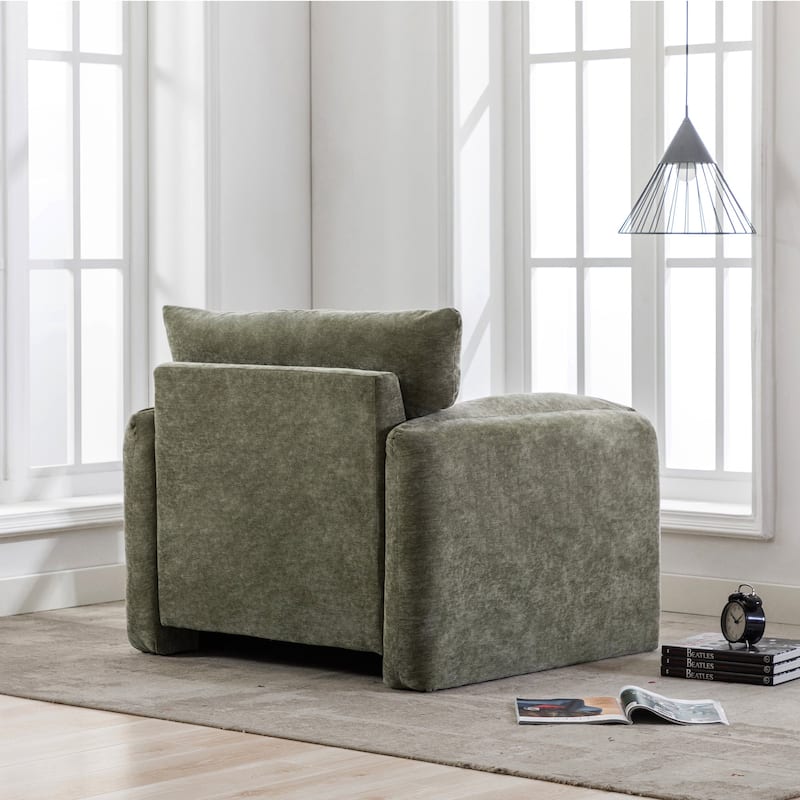 Modern Style Chenille Oversized Armchair Accent Chair Single Sofa Lounge Chair