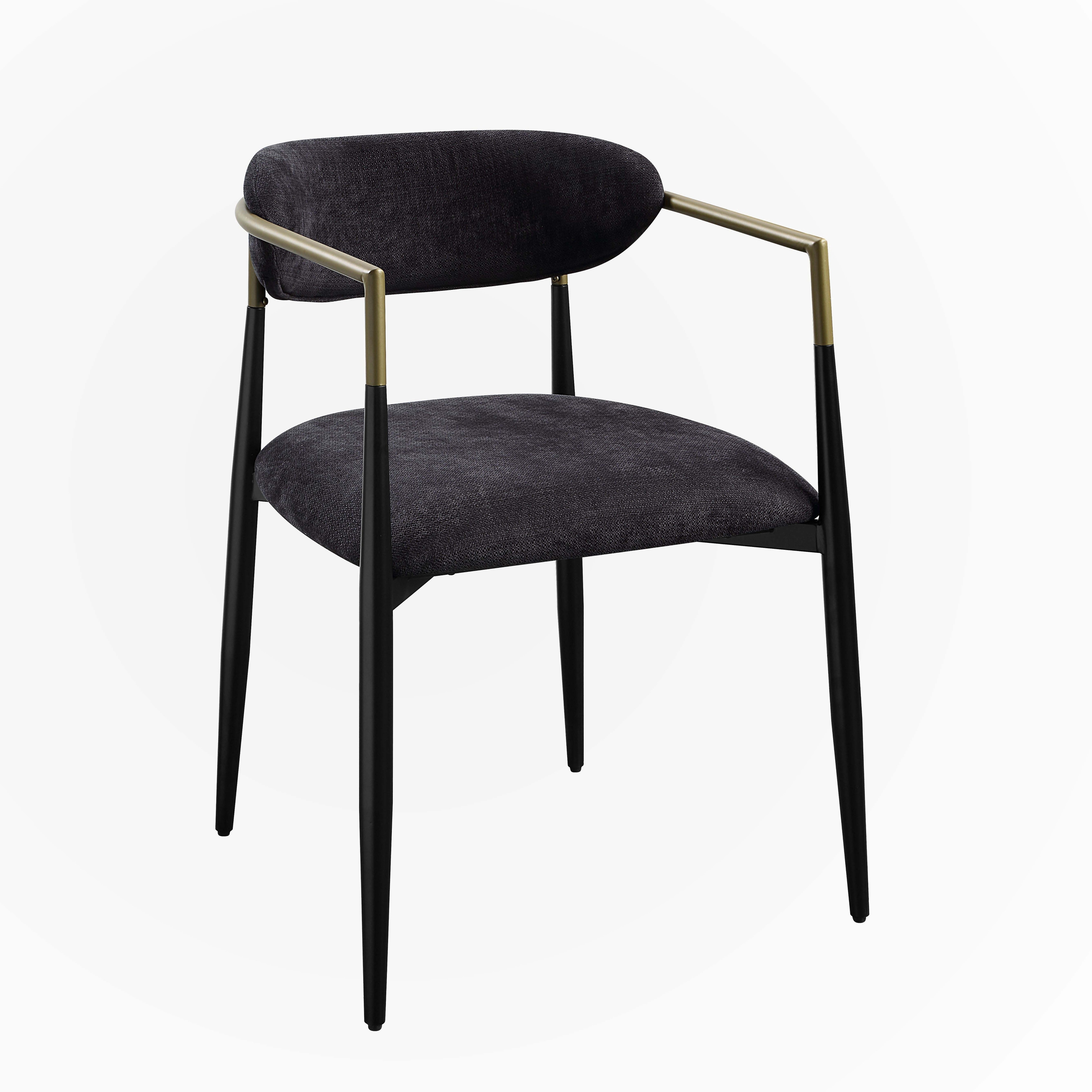 Black Finish Side Chair (Set of 2)