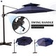 preview thumbnail 16 of 36, VredHom 11.5 Ft Outdoor Double Top Cantilever Umbrella with Cross Stand