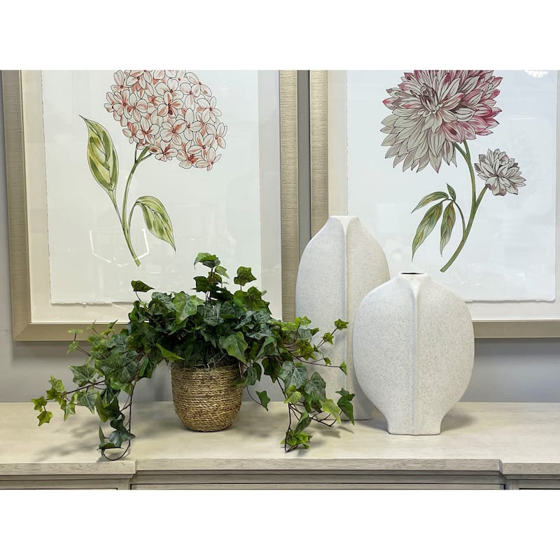 Ivy Arrangement in Rope Pot - Green