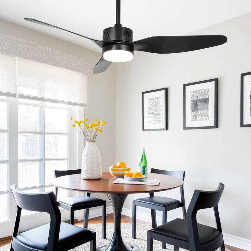 Bella Depot 46" Modern Ceiling Fan with Dimmable Light and Remote 6-Speed Reversible Motor