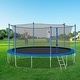 preview thumbnail 1 of 7, 14FT Heavy Duty Trampoline, Safety Enclosure Net,286lb Weight Capacity Blue