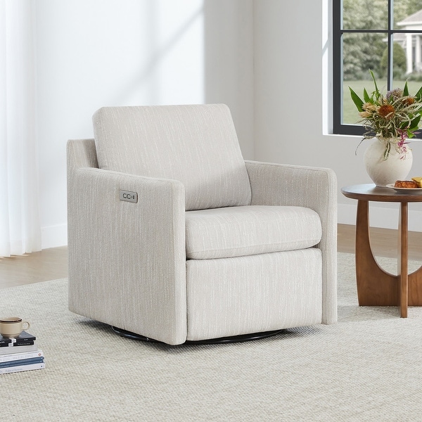 nora. sue chair ② Spruce & Spring Nora Power Swivel Accent Chair Wall Hugger with