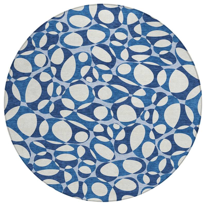 Machine Washable Indoor/ Outdoor Contemporary Saline Chantille Rug