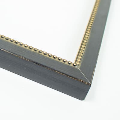 9x9 Frame Black & Gold Solid Wood Picture Frame Width 0.75 Inches | Interior Frame Depth 0.625 Inches