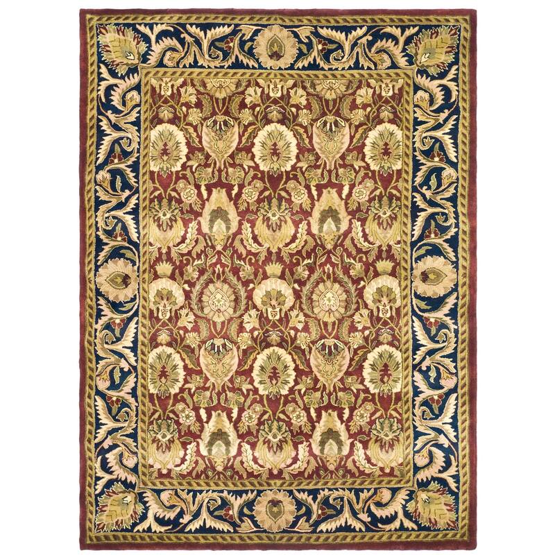 SAFAVIEH Handmade Heritage Jelly Traditional Oriental Wool Rug - 8' x 11' - Red/Blue
