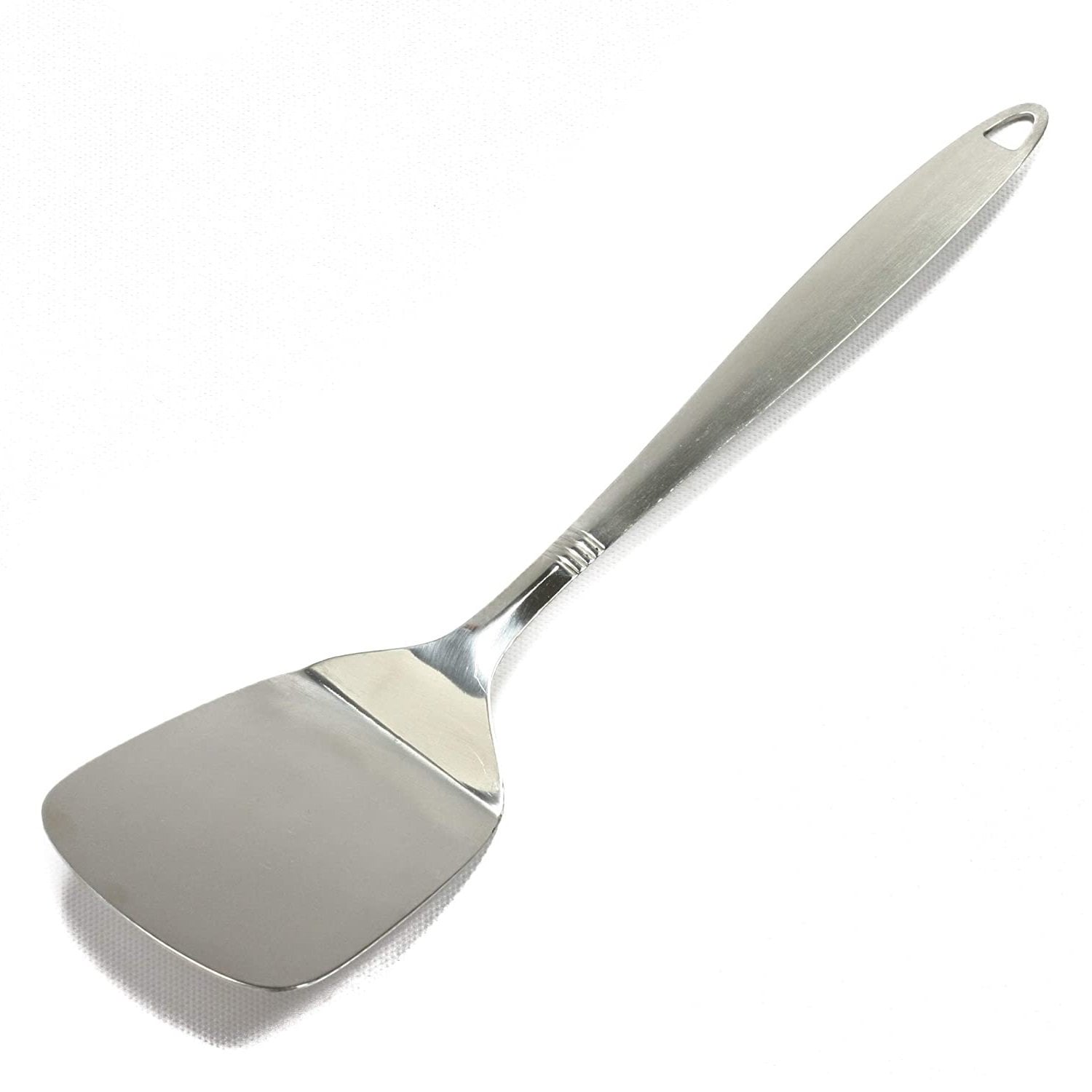 Chef Craft 12.5" Stainless Steel Solid Turner Spatula with Attractive Brushed Finish Handle